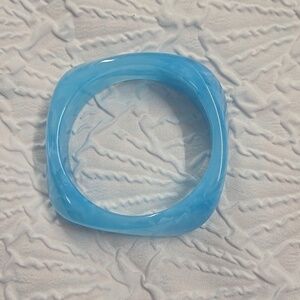 Blue Square Bangle Bracelet